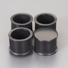 【EA979DC-18】φ28.0mm 丸型椅子足キャップ(4個/黒)