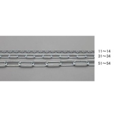 【EA980SD-31】2.0mm×2m リンクチェーン(スチール製/ユニクロメッキ)