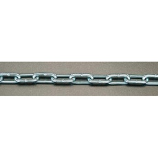 【EA980SE-43】4.0mm×10m リンクチェーン(スチール製/ユニクロメッキ)
