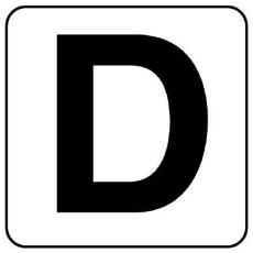 【EA983CW-134】100x100mm アルファベット表示ステッカー[D](1枚)
