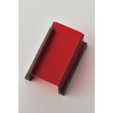【EA983E-8】80x40x30mm スイッチカバー標識(無地・透明赤)