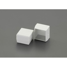 【EA983FP-42】20x20mm 角型保護キャップ(シルバー/2個)