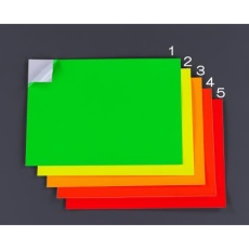 【EA983GG-5】297x210mm 蛍光粘着シート(レッド)