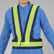 【EA983R-503】安全ベスト(紺/黄・軽量タイプ)