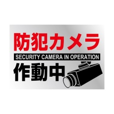 【EA983TS-46】150x220mm 防犯用ステッカー(防犯カメラ/2枚)
