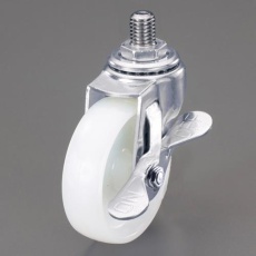 【EA986PT-812】65mm キャスター(自在・ネジ式・ブレーキ・ステンレス製)