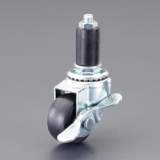 【EA986PT-841】40mm/16mm キャスター(自在金具・ブレーキ付・パイプ用)
