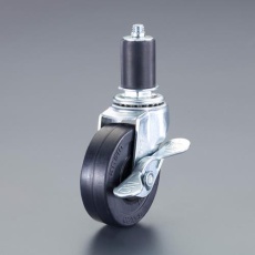 【EA986PT-862】75mm キャスター(自在金具・ブレーキ付・パイプ用)