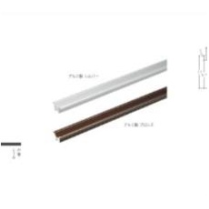 【EA986RH-106】9x2000mm 戸車用レール(A型/アルミ製/シルバー)
