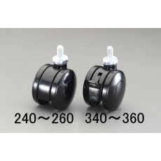 【EA986TA-360】60mm キャスター(ツインホイール・M8ネジ・ブレーキ付)