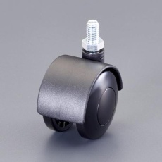 【EA986TH-6】50mm キャスター(ツインホイール/クリーニング機能/U3/8x16山)