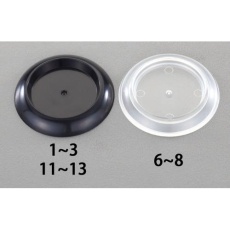 【EA986TS-2】64.0mm キャスター用受け皿(黒/4個)