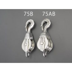 【EA987SB-75AB】φ75mm フック型滑車(ステンレス製/2車)