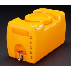 【EA991AB-0.5】50L ポリエチレン給水容器(バルブ付)