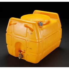【EA991AB-2】200L ポリエチレン給水容器(バルブ付)