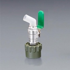 【EA991JW-22】φ40mm ペール缶・一斗缶用コック(真鍮製/緑)