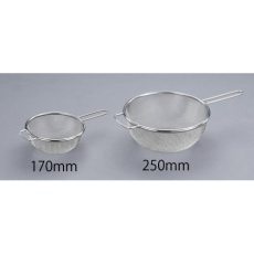 【EA992CK-63】φ170/0.42mm/8メッシュ ろ過網(柄付・ステンレス製)