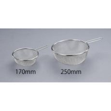 【EA992CL-45】φ250/0.36mm/16メッシュ ろ過網(柄付・ステンレス製)