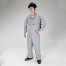 【EA996AM-134A】[3L]空調継ぎ作業服(送風ファン付/長袖グレー)