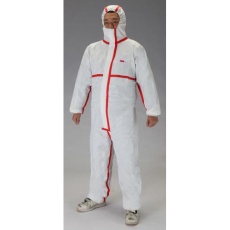 【EA996BA-42】[L]防護服(使い捨て/ダイオキシン作業用)