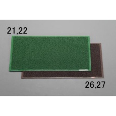 【EA997R-27】0.9x1.5m/9.0mm 泥落しマット(ブラウン)