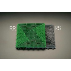【EA997RR】300×300×24mm 連結ブラシマット(グリーン)