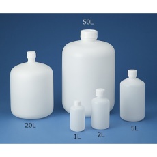 【10-2712-55】標準規格瓶 丸型細口(ナチュラル) 10