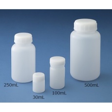 【10-2803-55】標準規格瓶 丸型広口(ナチュラル) 50