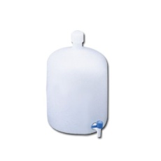 【10-3505-55】レバーコック付瓶 細口丸型 10L 1個