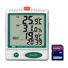 【1-2400-01】温湿度SDデータロガー 熱中症指数計 /