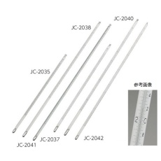【JC-2042】精密棒状水銀温度計(最小目盛:0.1℃)20～100℃ 450mm 校正証明書付