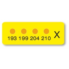 【3-8757-08】ヒートラベル(不可逆性)4点表示ミニ M
