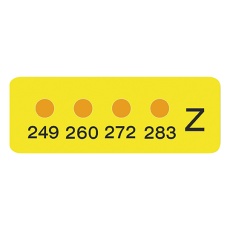 【3-8757-10】ヒートラベル(不可逆性)4点表示ミニ M