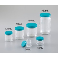 【4-2905-02】60ml バキューム処理済広口ガラス瓶