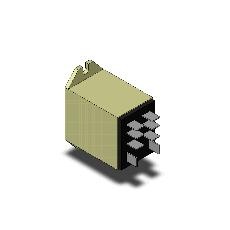 【LY1F-AC100/110】バイパワーリレー LY SPDT AC100/110V フランジ取り付け