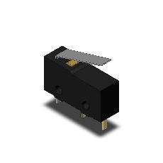 【SS-01GLD】[受注生産品]超小型基本スイッチ ヒンジ・レバー形 1c プリント基板用端子 DC30V 0.1A 0.49N