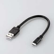 【MPA-AMB2U02BK】microUSBケーブル/通信・充電/0.2m/ブラック