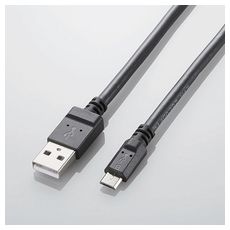 【MPA-AMB2U08BK】2A対応microUSBケーブル 0.8m