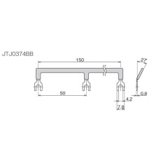 【JTJ0374BB】リレーソケット・コントロールユニット用ショートバー