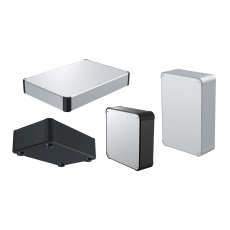 【AUX88-20-20RP-SB】AUX型アルミコントロールボックス(シルバー/コーナー ブラック)