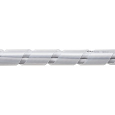 【CA-SP15W-5N】ケーブルタイ（スパイラル・ホワイト）5m巻き・内寸直径15mm