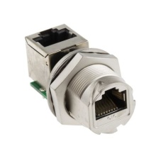 【111-6745】RJ45 モジュラーコネクタ メス RJ45コネクタ パネルマウント