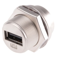 【122-3030】RS PRO USBコネクタ A タイプ、メス パネルマウント