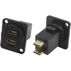 【143-8922】RS PRO USBコネクタ C タイプ、メス to オス パネルマウント
