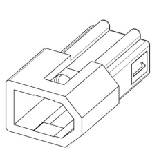 【1625-02P1】基板用コネクタハウジング(2極、ピッチ：3.68mm、1列)