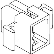 【1625-06P1】基板用コネクタハウジング(6極、ピッチ：3.68mm、3列)