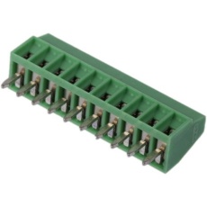 【1725737】基板用端子台、MPT 0.5/10-2.54シリーズ、2.54mmピッチ 、1列、10極、緑