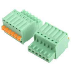 【1881367】クランプ金具 FK-MC 0.5/ 6-ST-2.5シリーズ 2.5mmピッチ 1列 6極 緑