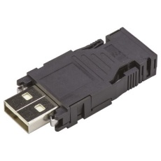 【2013798-1】USBコネクタ A タイプ、オス ケーブルマウント 2013798-1