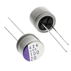 【20SEP100MX】コンデンサ 100μF、20V dc、20SEP100MX